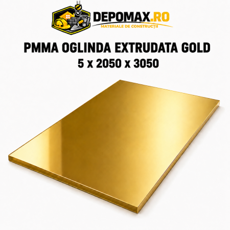 Oglinda acrilica PMMA Gold extrudata 5 x 2050 x 3050 mm
